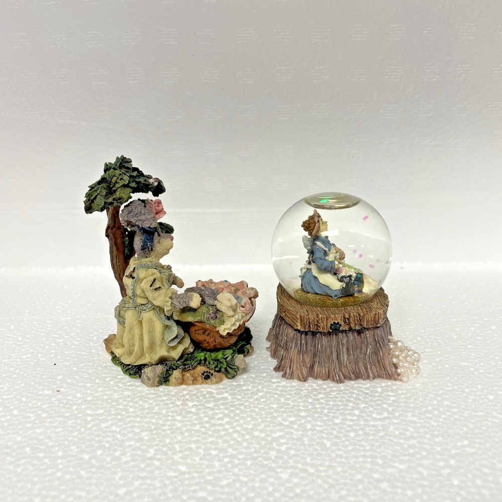 Boyds Bears Wee Folkstone Momma McHopple Naptime Cleaning Faerie Snow Globe Set - Picture 5 of 11
